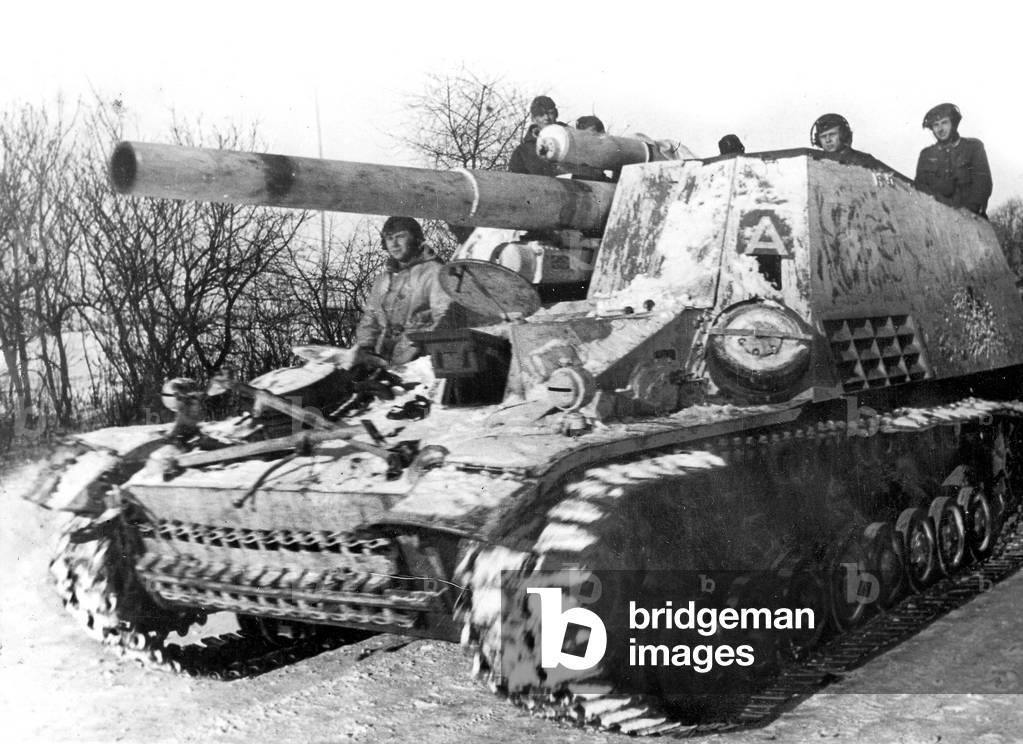 German howitzer 'Hummel' (b/w photo)