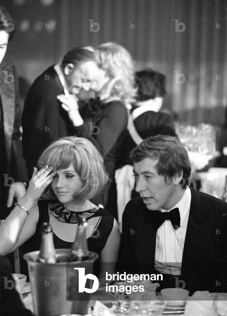 Serge Gainsbourg at the German Film Ball in Munich, 1974 (b/w photo)