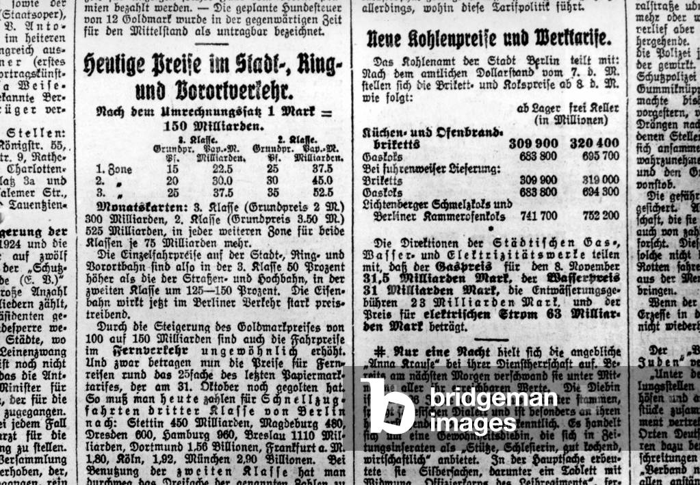 Price information, 1923