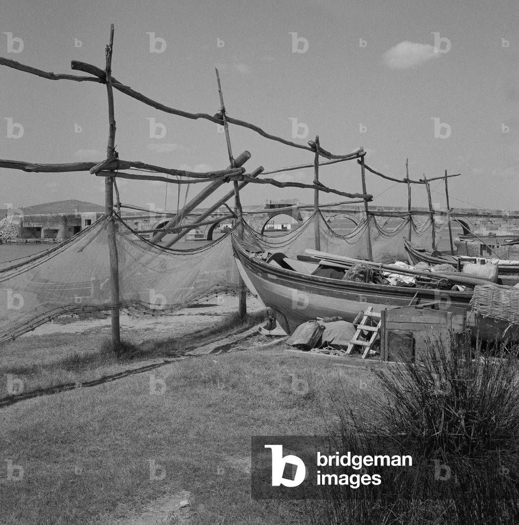 Boats in Turkey, 1965 (b/w photo)
