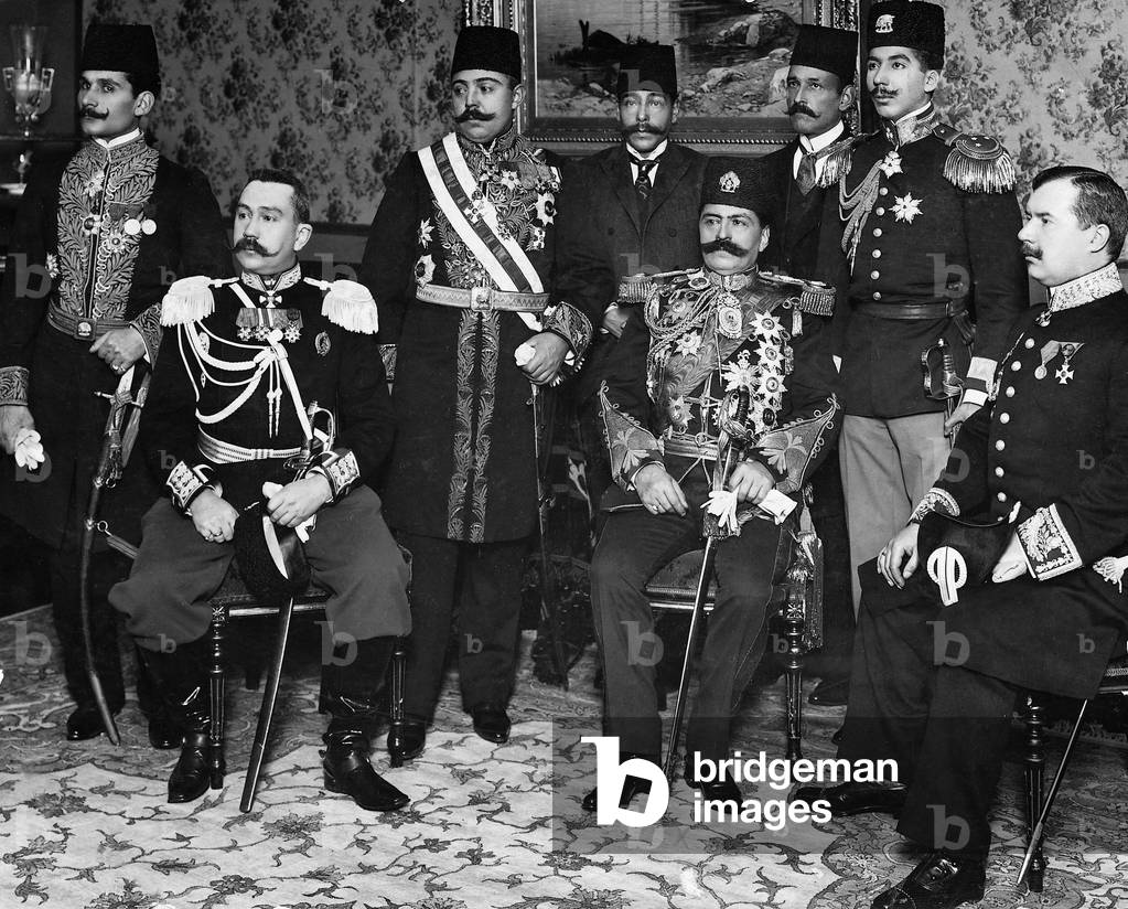 Prince Khan Mirza in St. Petersburg, 1900 (b/w photo)