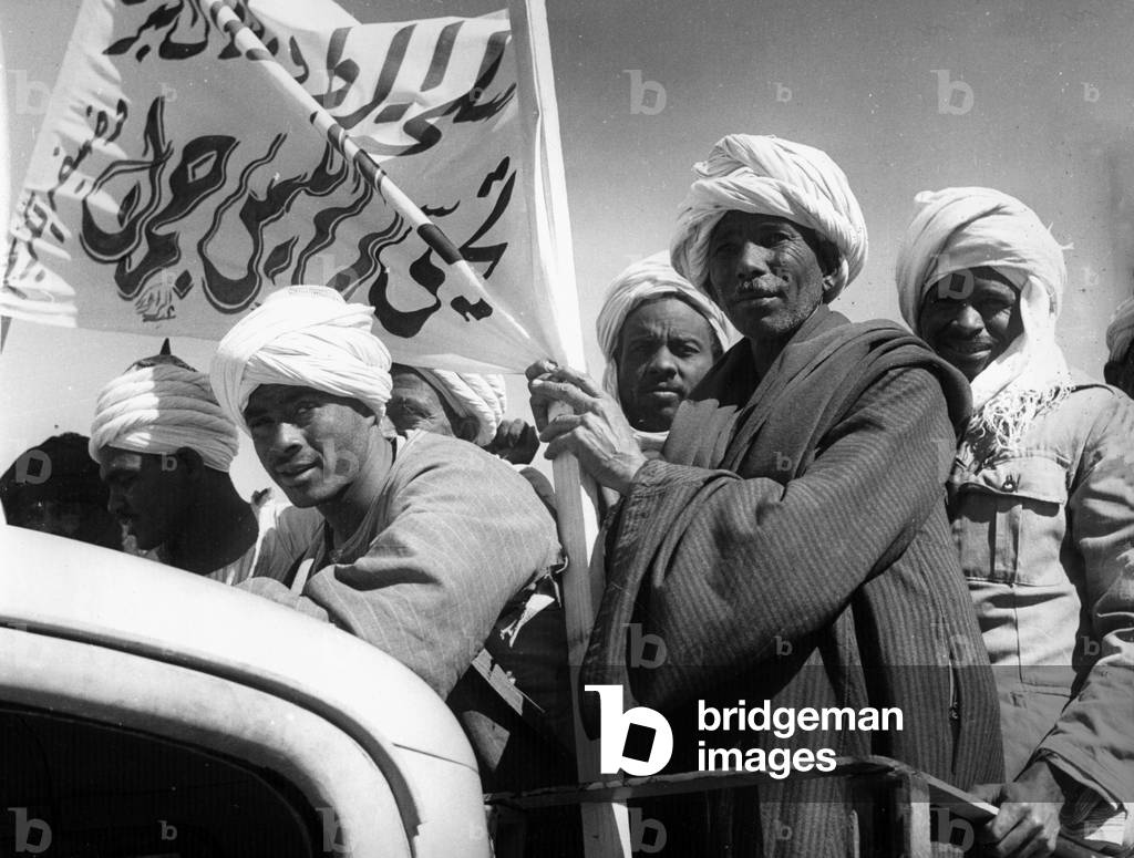 Men in Egypt (b/w photo)