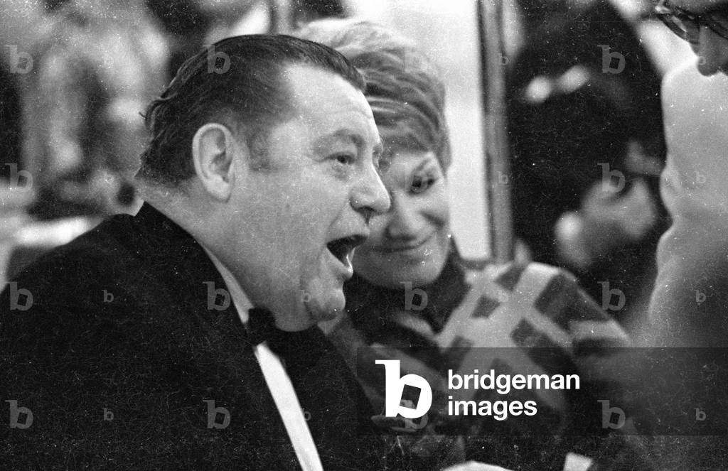 Franz-Josef Strauss at the Film Ball in Munich, 1971 (b/w photo)