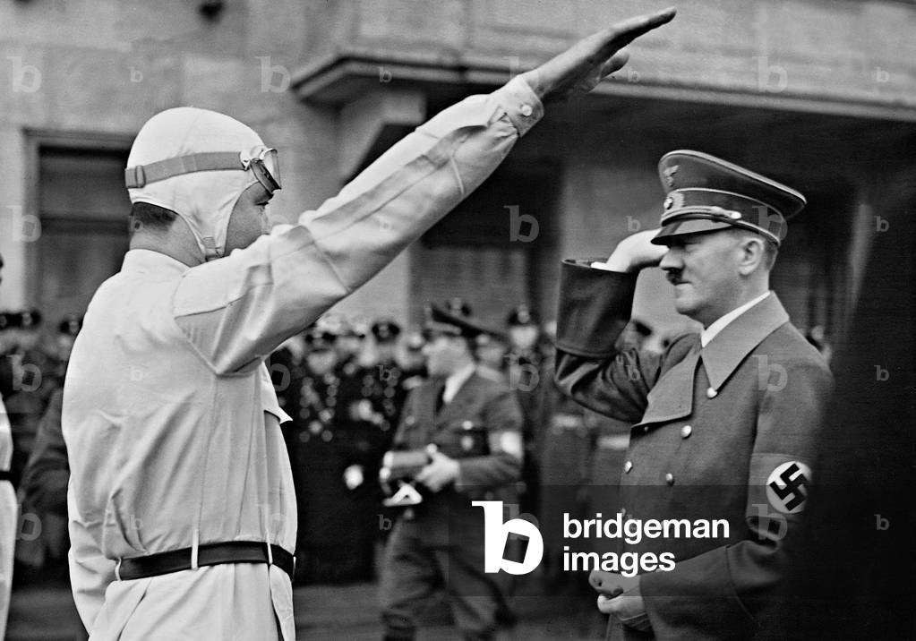 Rudolf Caracciola and Adolf Hitler, 1939 (b/w photo)