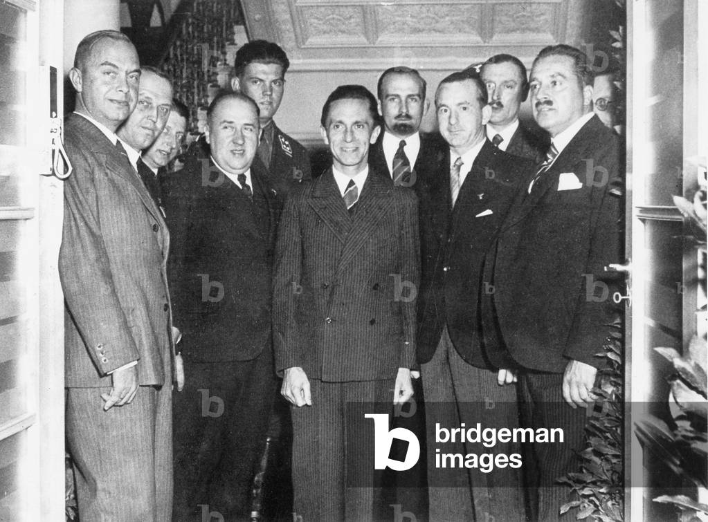 Joseph Goebbels after the promulgation of the new editor law, 1933 (b/w photo)