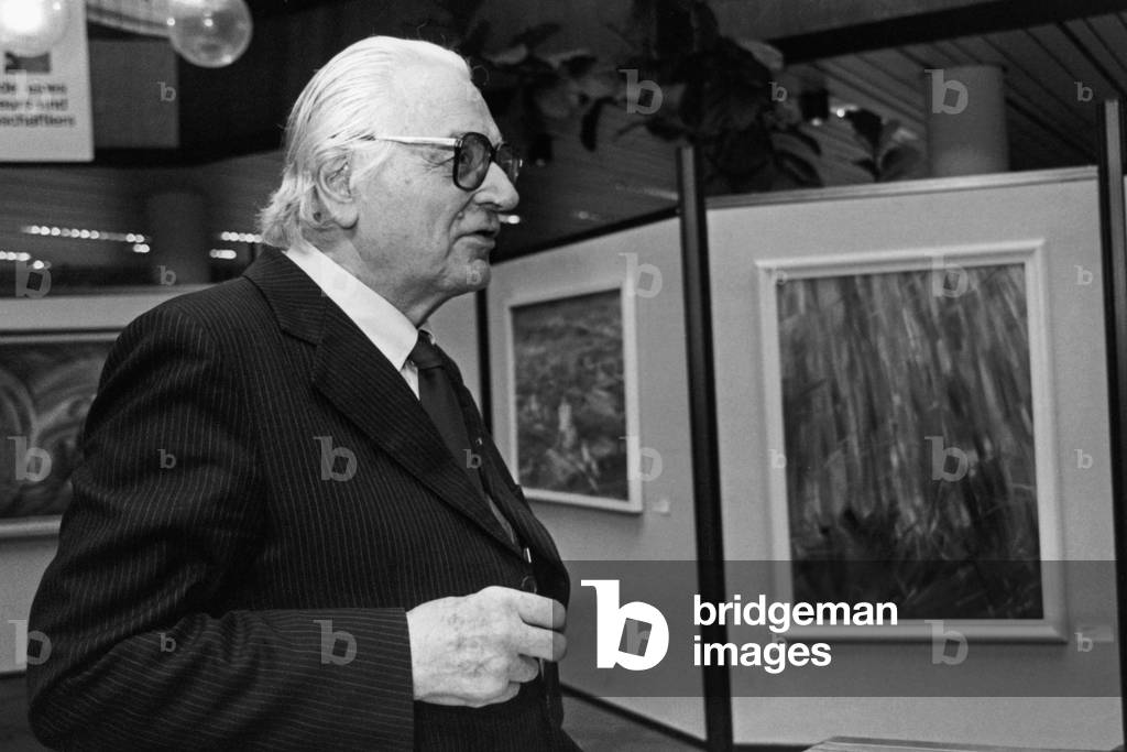 Prof. Konrad Zuse, engineer, Germany, computer pioneer (b/w photo)