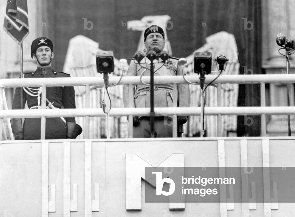 Benito Mussolini (b/w photo)