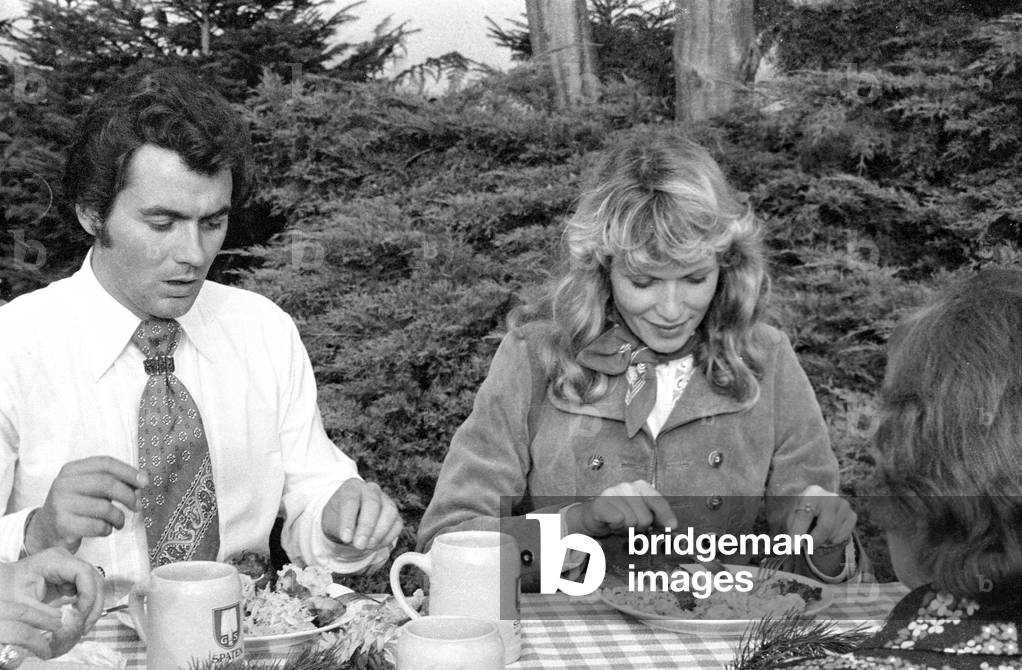 The wedding of Hans-Jürgen Bäumler, 1974 (b/w photo)
