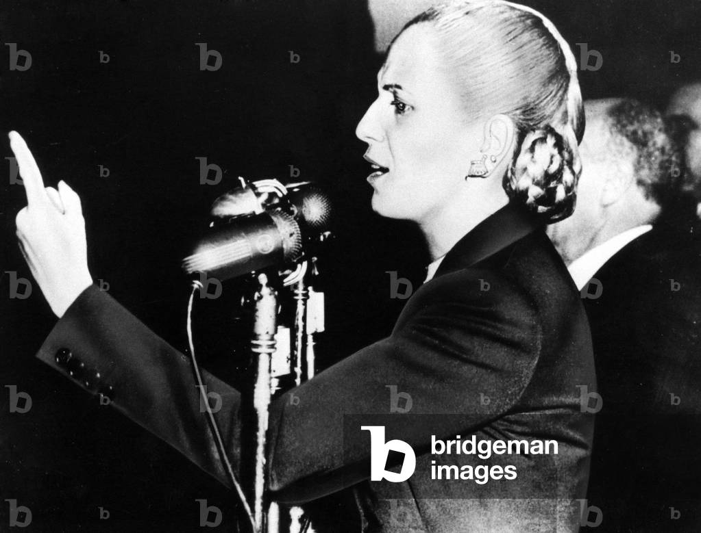Portrait of Argentine politician and First Lady Eva Peron, before 1952