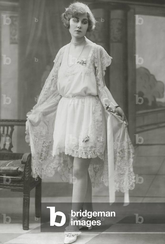Woman in underwear, 1928 (b/w photo)