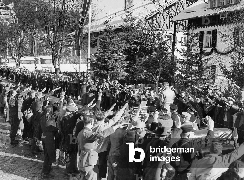Olympic winter games in Garmisch-Partenkirchen, 1936 (b/w photo)