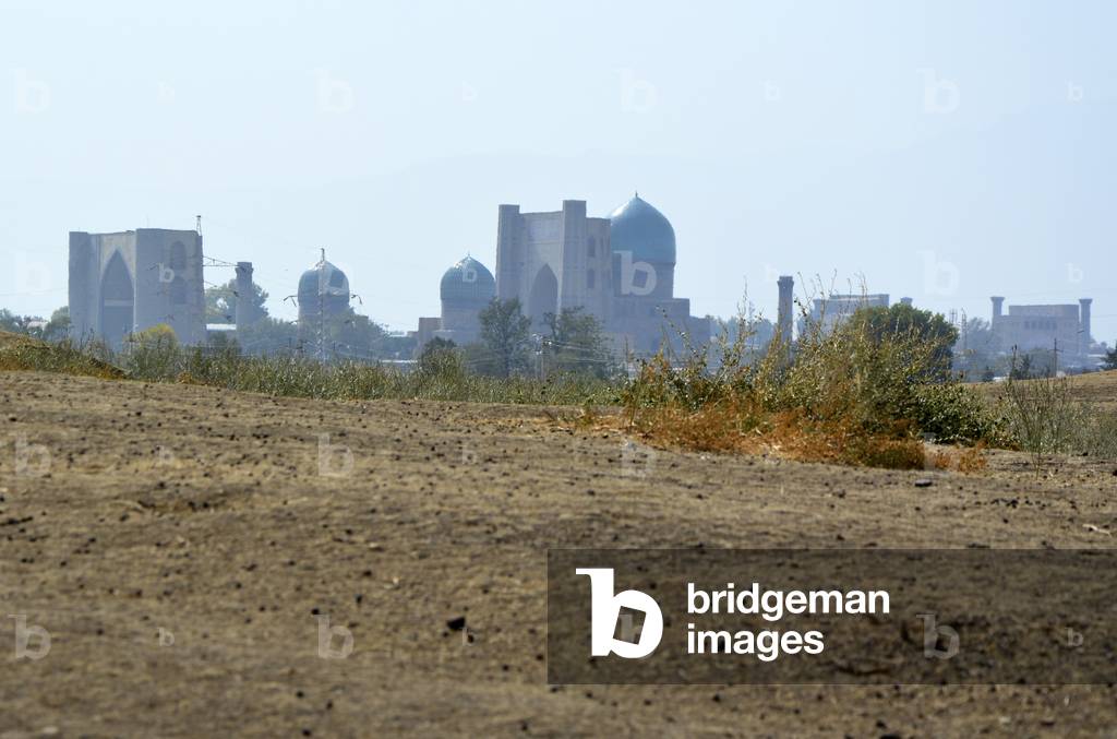 View of Afrasiab - the ancient center of today's city of Samarkand in Uzbekistan, 2014 (photo)