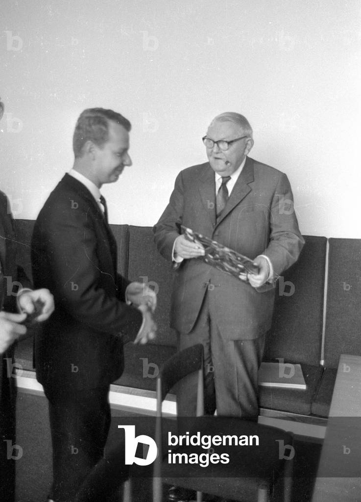 Ludwig Erhard in Bonn, 1964 (b/w photo)