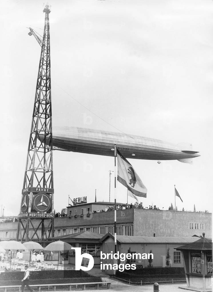LZ 127 'Graf Zeppelin' in Berlin, 1931 (b/w photo)
