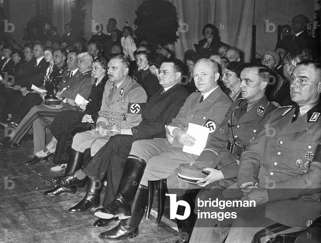 Bernhard Rust on the day of Physical Education, 1937 (b/w photo)