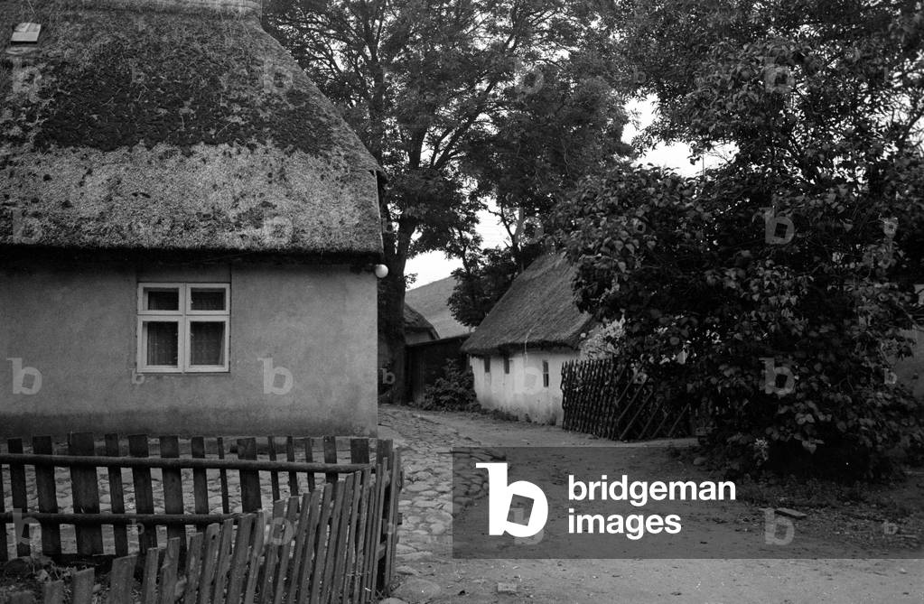 The fishing village of Vitt on the island of Ruegen, 1963 (b/w photo)