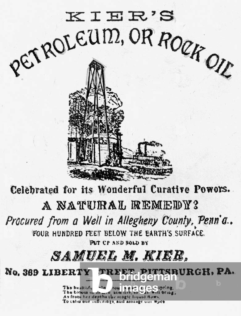 Petroleum as a remedy (b/w photo)