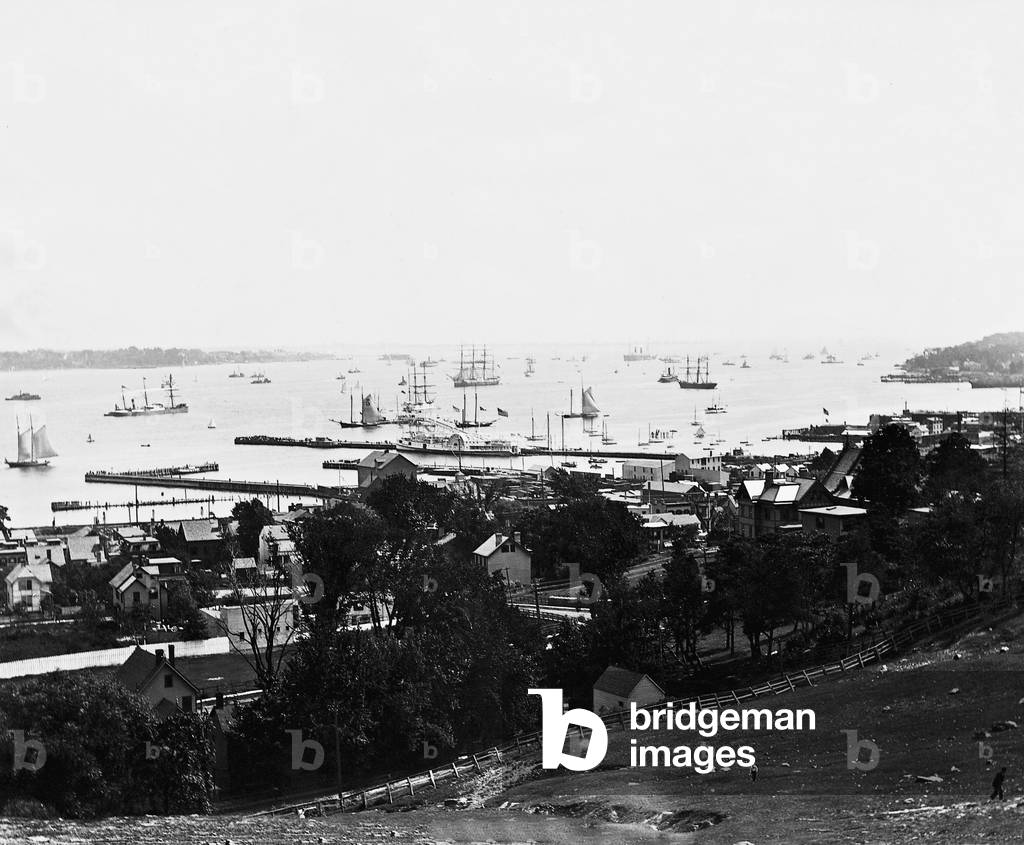 Bay of New York (b/w photo)