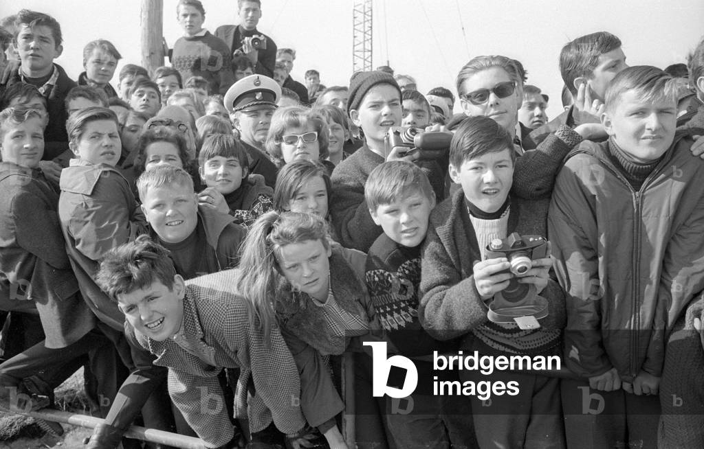 Beatlemania in Salzburg, 1965 (b/w photo)