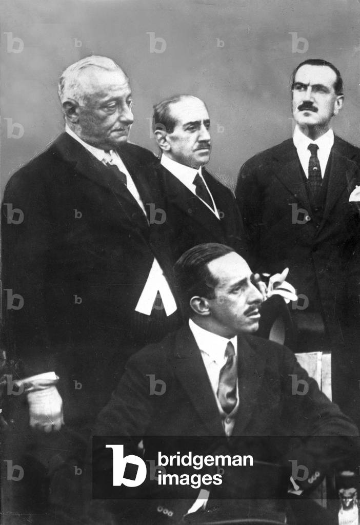 King Alfons XIII of Spain abdicates, 1931 (b/w photo)