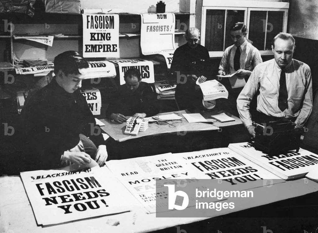 The British Union of Fascists (BUF) formed by Oswald Mosley (b/w photo)