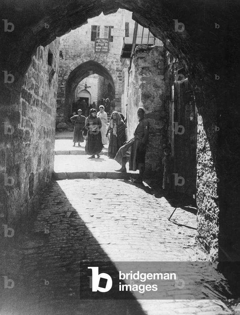 Old City of Jerusalem, 1924 (b/w photo)