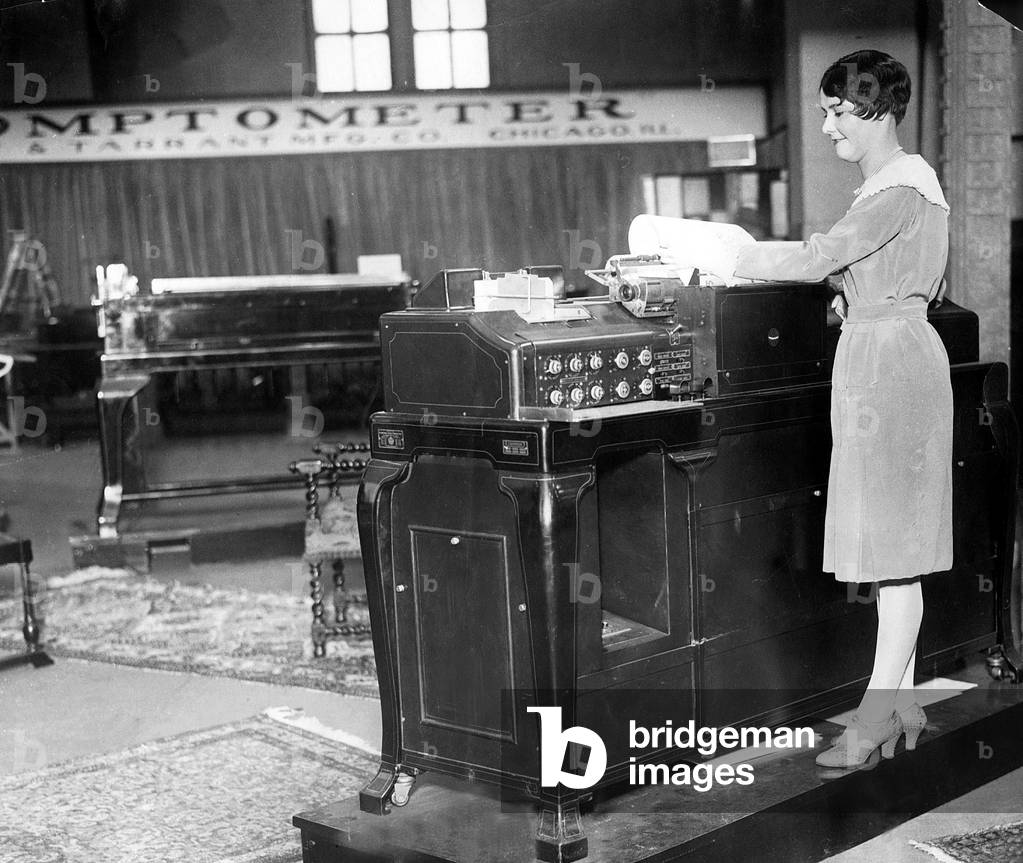 Calculator, 1929 (b/w photo)