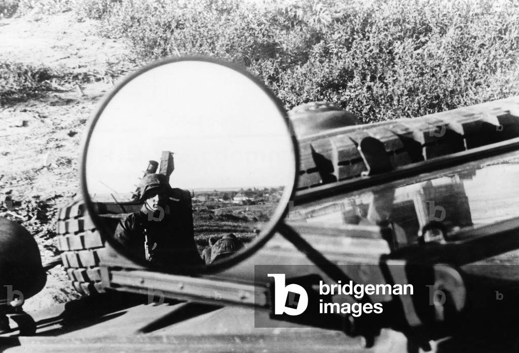 Volkswagen Kuebelwagen on the Eastern Front, 1941 (b/w photo)