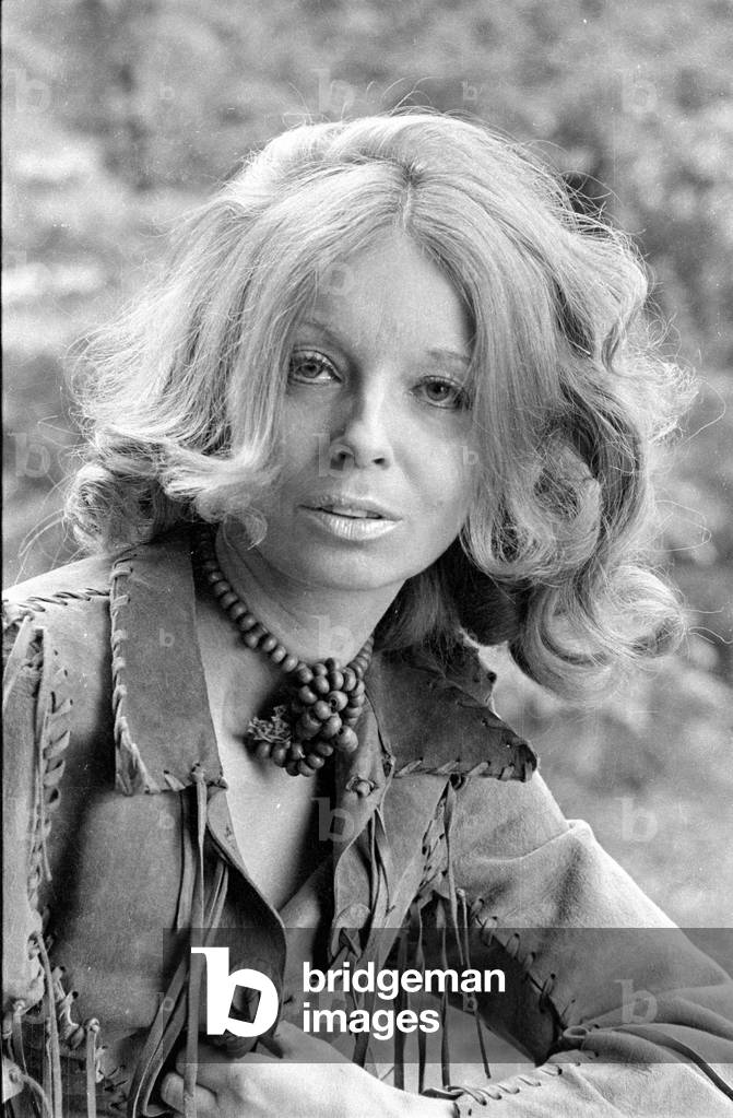 Model with curls, 1971 (b/w photo)