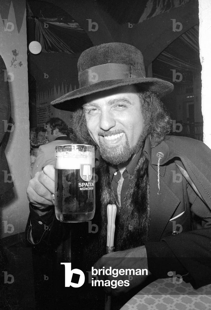 Werner Schroeter at the Soiree der Stars in Munich, 1974 (b/w photo)