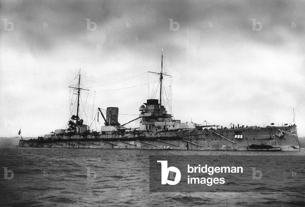 The armored cruiser SMS 'Goeben', 1912 (b/w photo)