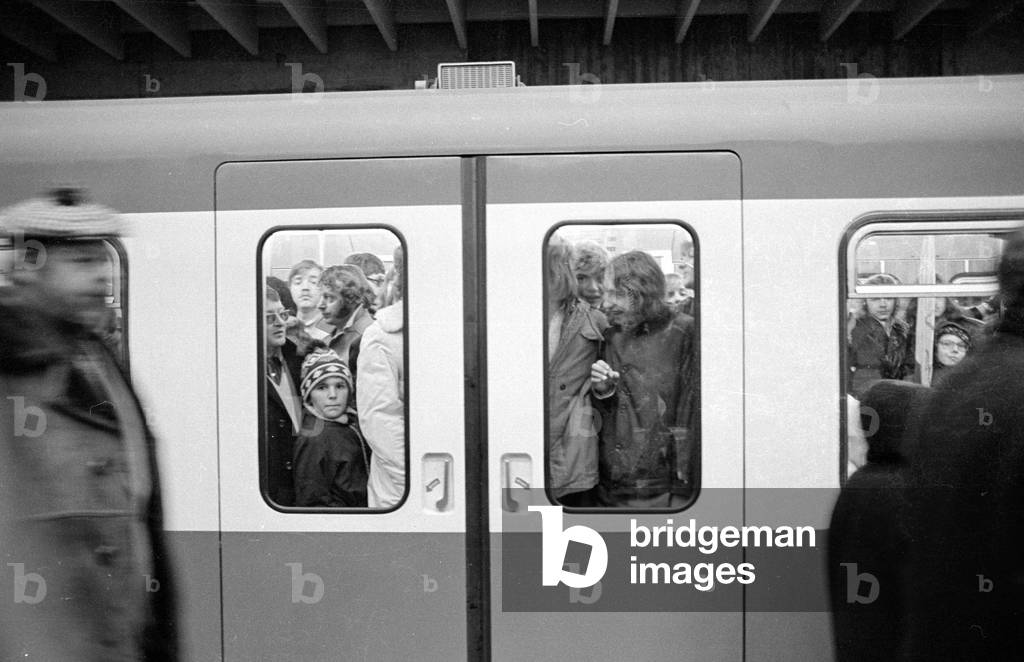 Car Free Sunday in Munich, 1973 (b/w photo)