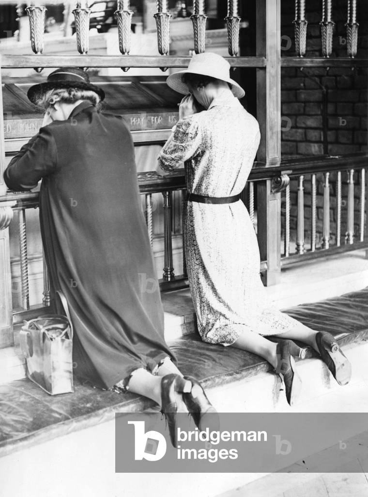 Last weeks of peace in the UK, just before the outbreak of World War II, 1939 (b/w photo)