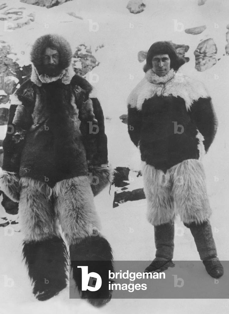 Peter Freuchen and Knud Rasmussen (b/w photo)