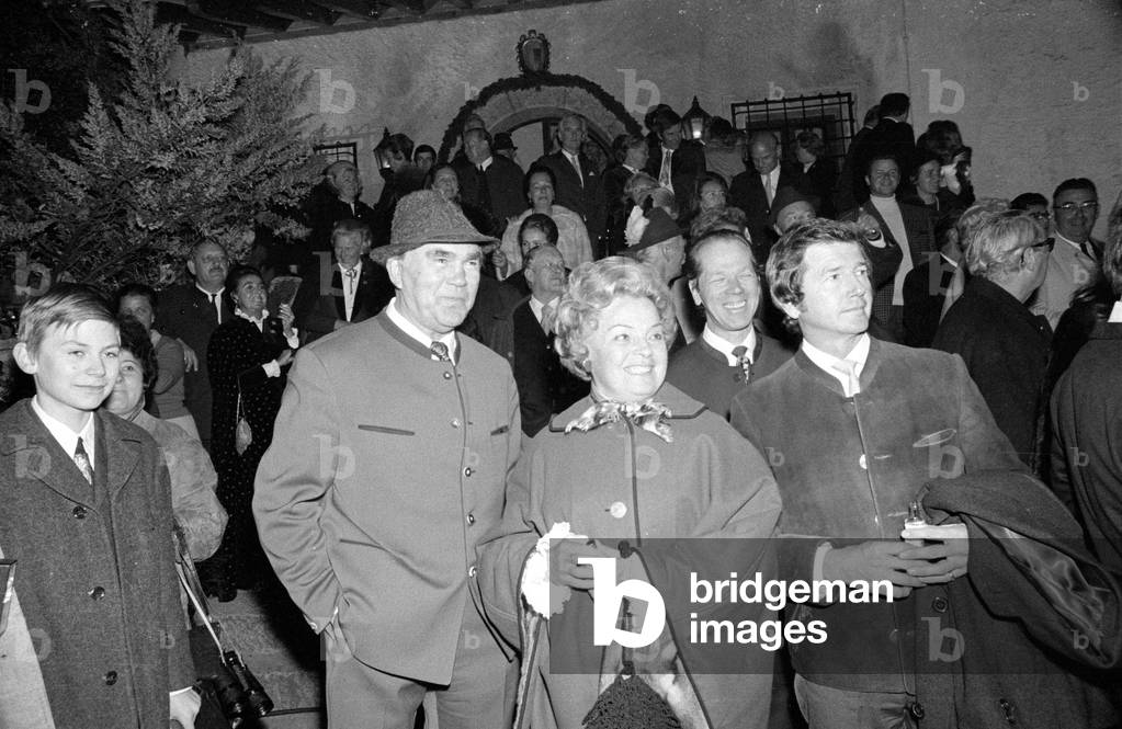 Max Schmeling and Magda Schneider, 1971 (b/w photo)