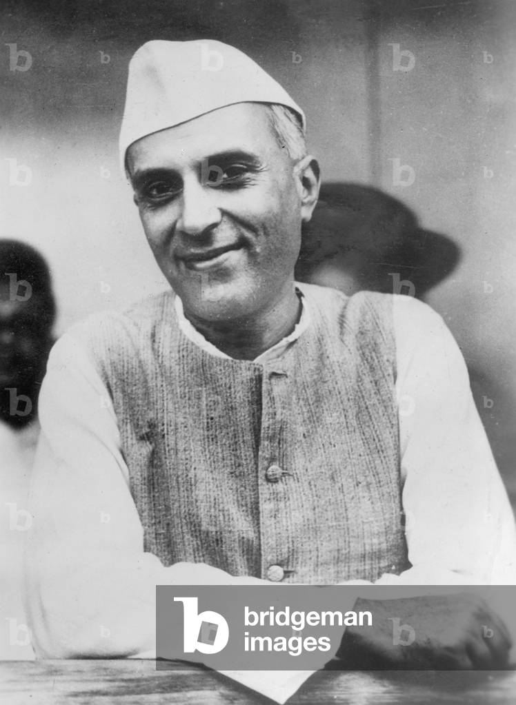 Pandit Nehru, 1937 (b/w photo)