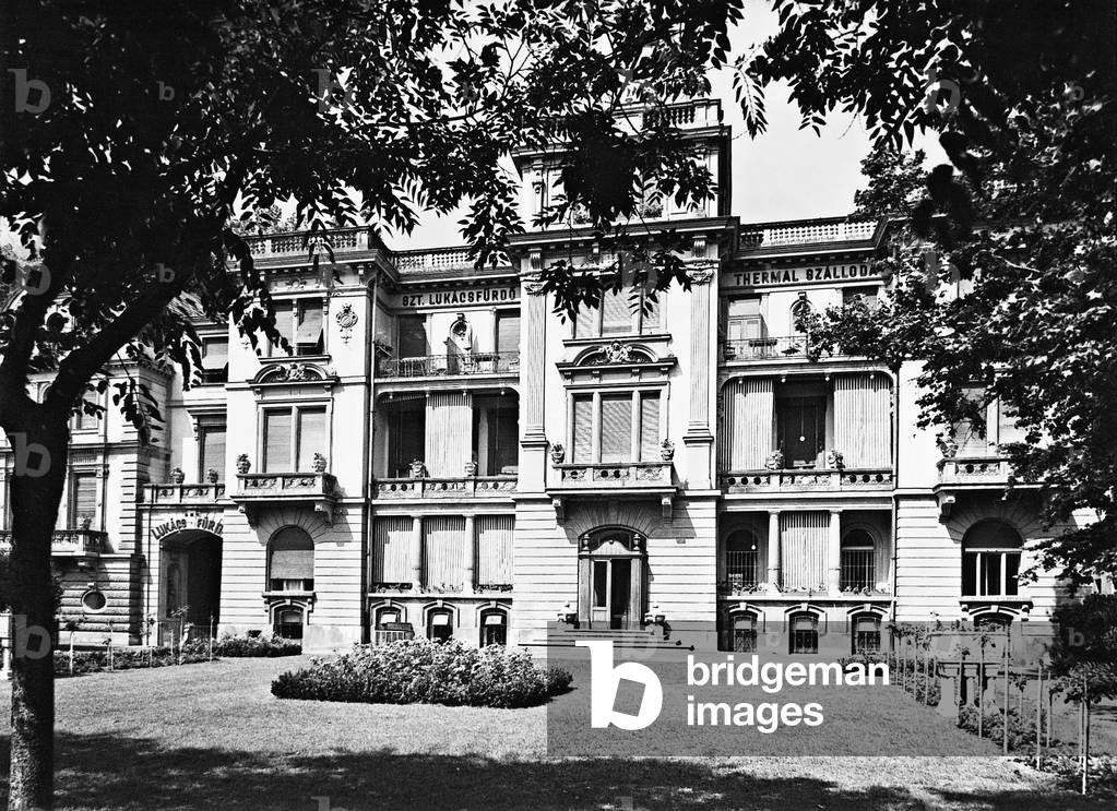 Spa St. Lukas in Budapest (b/w photo)