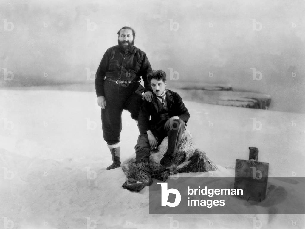 Mack Swain and Charles Chaplin in 'The Gold Rush', 1925 (b/w photo)