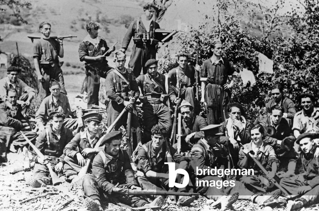 Republican soldiers of the people's front near San Sebastian, 1936
