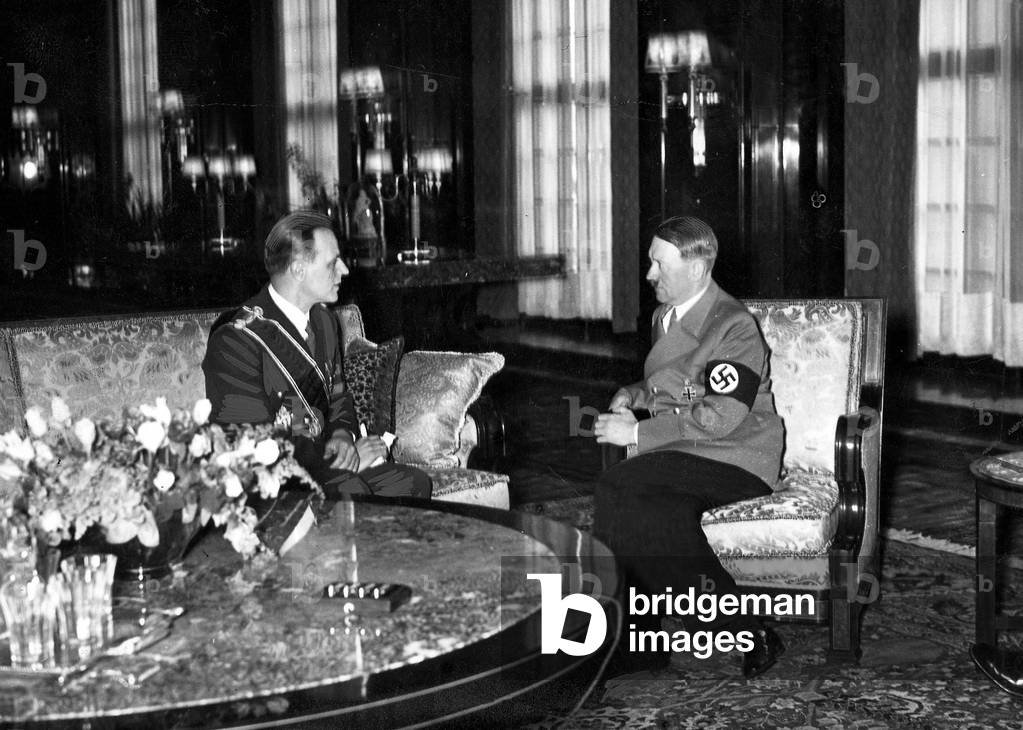 Gregor Grafencu with Adolf Hitler (b/w photo)