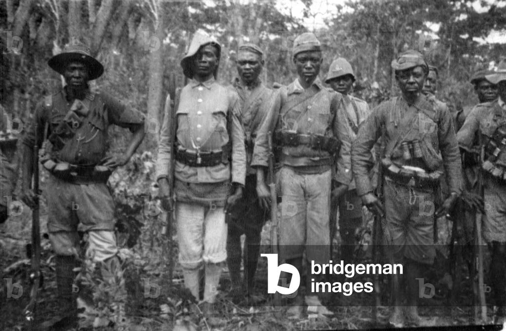 Askaris in German East Africa in the First World War, 1914 (b/w photo)