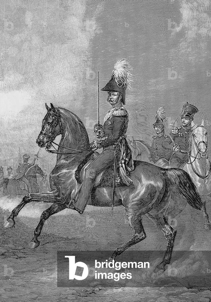 Prince Wilhelm von Preussen, 1846 (b/w photo)