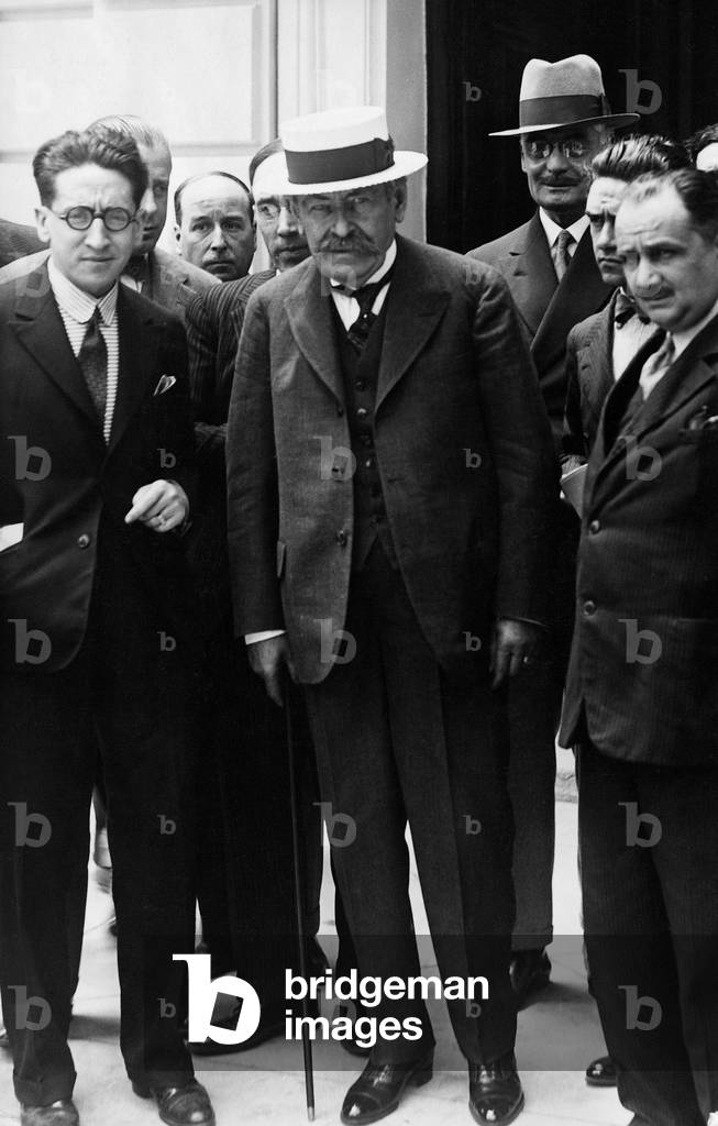 Aristide Briand in Madrid, 1929 (b/w photo)