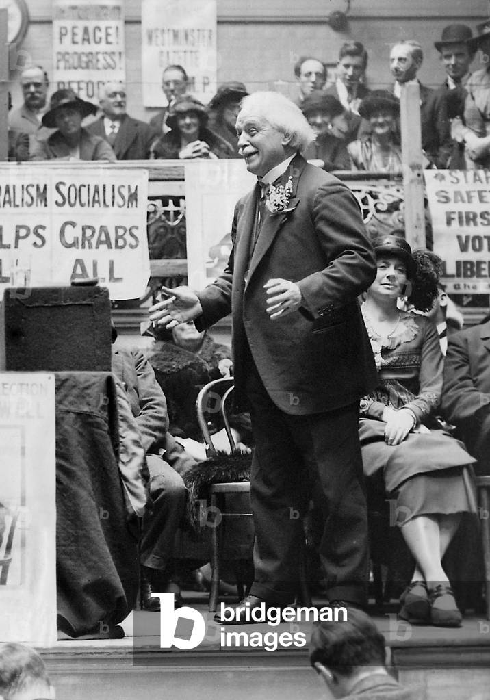 David Lloyd George at a campaign rally, 1931 (b/w photo)