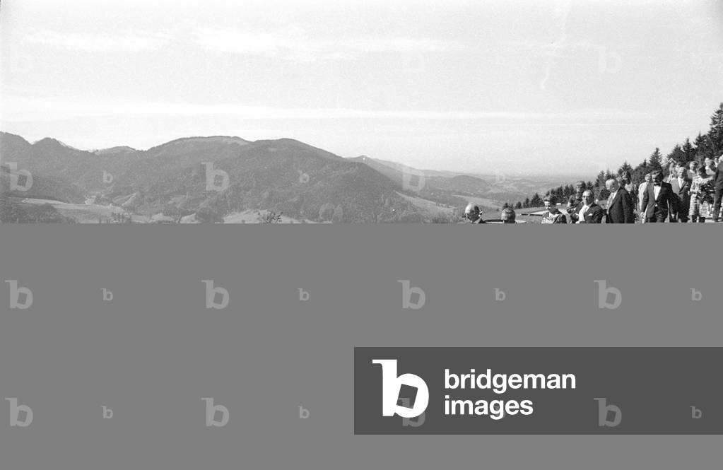 Wedding on the Schliersbergalm, 1974 (b/w photo)