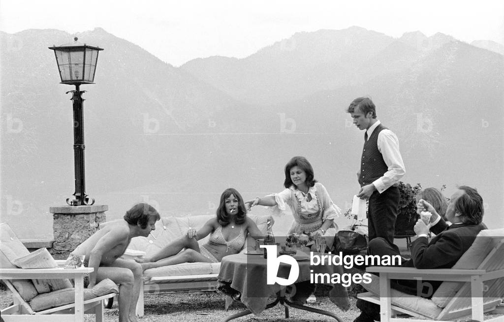 The Schliersbergalm in Schliersee, 1971 (b/w photo)