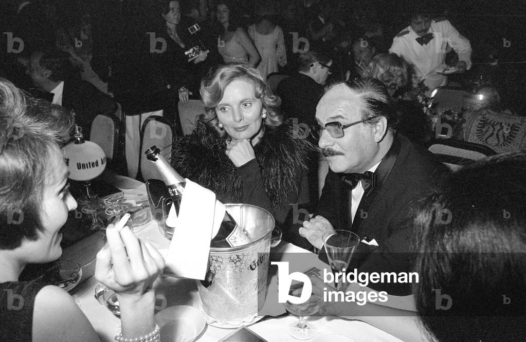 Ruth Maria Kubitschek at the German Film Ball in Munich, 1974 (b/w photo)