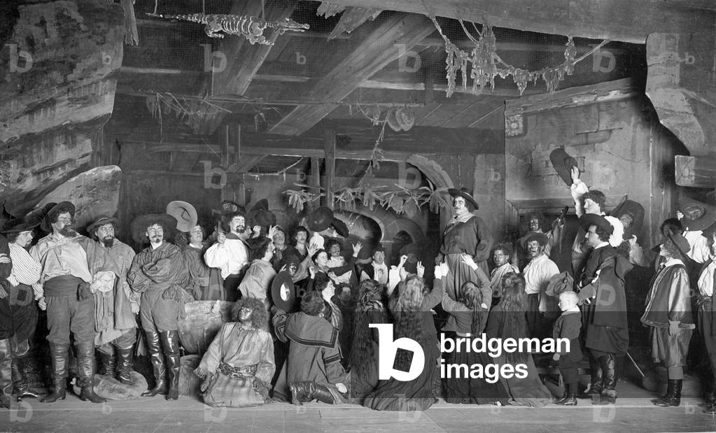 Scene from 'A Masked Ball' by Giuseppe Verdi (b/w photo)