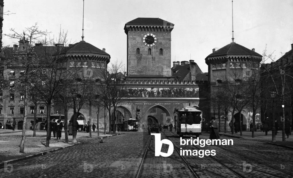 The Isartor in Munich (b/w photo)