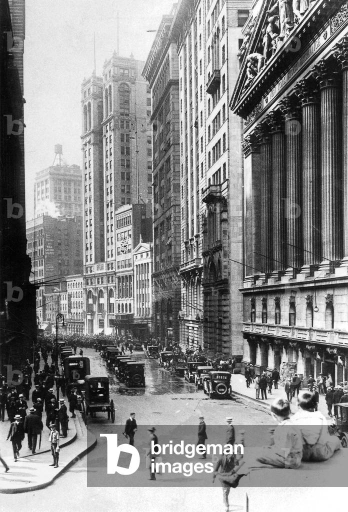 Wall Street in New York, 1926 (b/w photo)